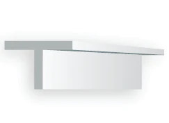 Evergreen #764 T Section-092" (2.3mm) OPAQUE WHITE POLYSTYRENE