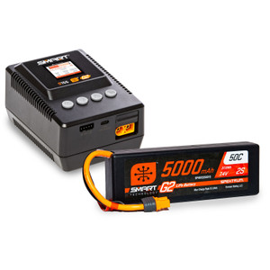 Spektrum # SPMXBCB1 Smart Powerstage Surface Bundle: 5000mAh 2S LiPo Battery IC3 / S155 Charger Spektrum # SPMXBCB1 Smart Powerstage Surface Bundle: 5000mAh 2S LiPo Battery IC3 / S155 Charger
