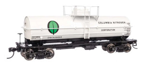 Walthers Mainline #910-48401. HO 36' 10,000-Gallon Insulated Tank Car w/Large Dome, Bolted Jacket - Columbia Nitrogen CNCX #20002 Walthers Mainline #910-48401. HO 36' 10,000-Gallon Insulated Tank Car w/Large Dome, Bolted Jacket - Columbia Nitrogen CNCX #20002