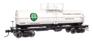 Walthers Mainline #910-48402 HO 36' 10,000-Gallon Insulated Tank Car w/Large Dome, Bolted Jacket - Columbia Nitrogen CNCX #20010 Walthers Mainline #910-48402 HO 36' 10,000-Gallon Insulated Tank Car w/Large Dome, Bolted Jacket - Columbia Nitrogen CNCX #20010