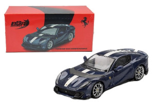BBR # BBRFER64011 1/64 Ferrari 812 Competitizone Blue Tour De France