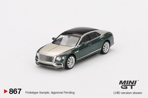 Mini GT #MGT00867 1/64 Bentley Flying Spur White Sand Verdant