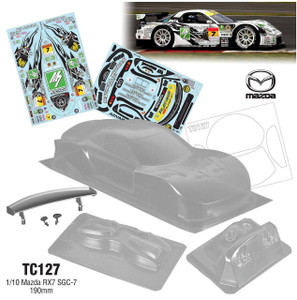 Team C #TC127-M7 1/10 Mazda RX-7 SGC-7 190mm Clear Body Set