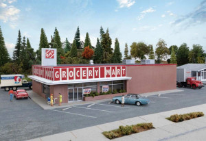 Walthers Cornerstone # 933-4117 HO Vintage Grocery Store Kit