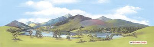 Peco #SK011 Mountain Lake Back Drop (Large 228mm x 737mm) Peco #SK011 Mountain Lake Back Drop (Large 228mm x 737mm)