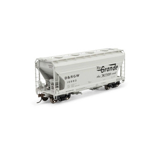 Athearn # ATH-1684 HO HO ACF 2970 Covered Hopper, DRGW #15995 Athearn # ATH-1684 HO HO ACF 2970 Covered Hopper, DRGW #15995