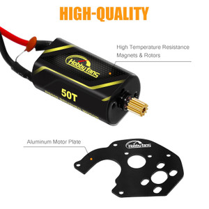 Toxic Rc # Hobby Fans  50T Brushed Motor with Black Metal Bracket for Axial SCX24