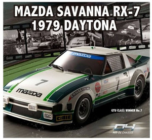 Kyosho # 32365GR-B Mazda RX-7 S1 (SA22C) RWD MINI-Z MR-04 '1979 Daytona Winner #7