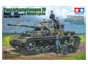 Tamiya #25209 1/35 GERMAN TANK PANZERKAMPFWAGEN IV Ausf.G EARLY PRODUCTION & MOTORCYCLE SET "EASTERN FRONT"