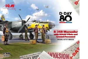 ICM # 48322 1/48 D-Day 80 B-26B Marauder with USAAF Pilots and Ground Personnel