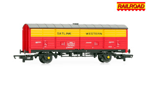 Hornby # R60229 OO RailRoad Satlink Western, 45t ZRA Closed Van, KDC201003 - Era 8