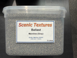 Scenic Textures # 00/HO Mainline (Gray) Ballast 3 Litres