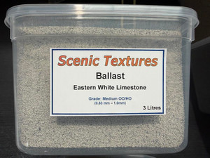 Scenic Textures # 00/HO Eastern White Limestone Ballast 3 Litres