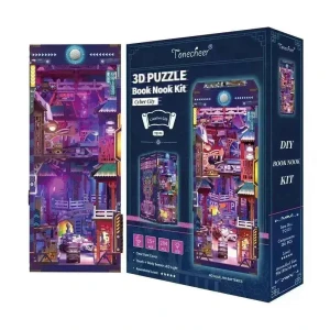 Tonecheer #TQ131 3D Wooden Puzzle DIY Book Nook Kit (Cyber City)