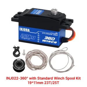 INJORA # INJS022-360 22KG Low-Profile Brushed Servo Winch for 1/10 RC Crawler