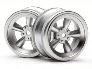HPI # 3815 Vintage Spoke Wheel 26mm Matt Chrome 0mm Offset 2pc
