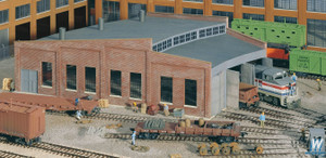 Walthers Cornerstone # 933-3041 HO Three Stall Roundhouse Kit Walthers Cornerstone # 933-3041 HO Three Stall Roundhouse Kit