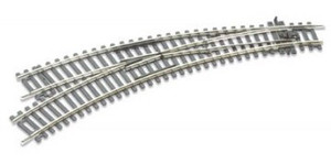 Peco SeTrack #ST-245 Left Hand Curved Turnout Code 100 Peco SeTrack #ST-245 Left Hand Curved Turnout Code 100