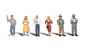 Scenic Accents #A2121 N Pedestrians 6pce