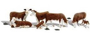 Scenic Accents #A2144 N Scale Hereford Cows 11pce Scenic Accents #A2144 N Scale Hereford Cows 11pce