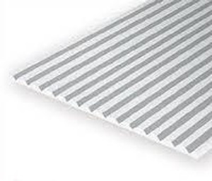Evergreen #4040 White V Grooved Sheet With 1mm Spaced V Grooves Evergreen #4040 White V Grooved Sheet With 1mm Spaced V Grooves