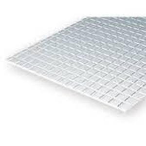 Evergreen #4514 White Sheet w/3.2mm Sidewalk Pattern Square Evergreen #4514 White Sheet w/3.2mm Sidewalk Pattern Square