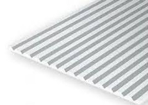 Evergreen #2060 White Styrene V Grove Sheet w/1.5mm Spacing