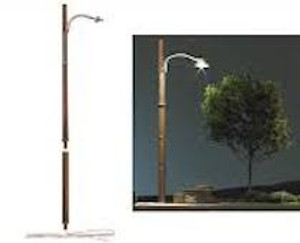 Just Plug #JP5646 3 O Scale Wooden Pole Street Lights Just Plug #JP5646 3 O Scale Wooden Pole Street Lights