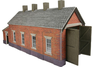 Metcalfe #PO331 Red Brick Single Track Engine Shed Metcalfe #PO331 Red Brick Single Track Engine Shed