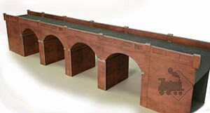 Metcalfe #PO240 Red Brick Double Track Viaduct