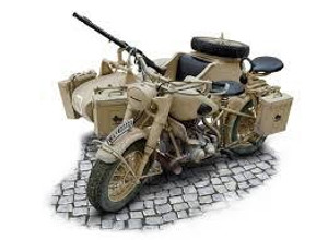 Italeri #7403 1/9 German Military Motorcycle With Sidecar