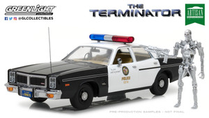 Greenlight #19042 1/18 1977 Dodge Monaco ( W/Terminator Figure )