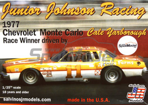 Salvinos Jr Models #JJMC1977NW 1/24 1977 Chevrolet Monte Carlo-Cale Yarborough Salvinos Jr Models #JJMC1977NW 1/24 1977 Chevrolet Monte Carlo-Cale Yarborough