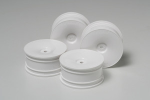 Tamiya #53914 White Dish Wheels 4pces (26mm Width,Offset 0)