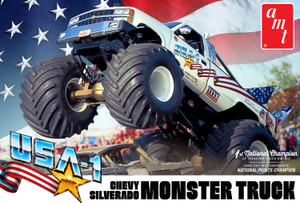 AMT #1252 1/25 USA-1 CHEVY SILVERADO MONSTER TRUCK AMT #1252 1/25 USA-1 CHEVY SILVERADO MONSTER TRUCK