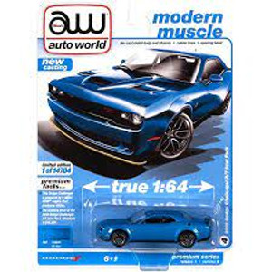 Auto World #AW64302 1/64  2019 Dodge Challenger R/T Scat Pack-B5 Blue