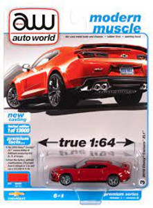 Auto World #AW64302 1/64 2018 Chevy Camaro ZL1-Red Hot
