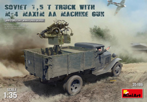 Miniart #35186 1/35 Soviet Truck 1.5 T Maxim Machine Gun Miniart #35186 1/35 Soviet Truck 1.5 T Maxim Machine Gun
