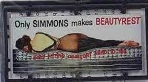 Tichy Train Group #293-2625 N Scale Billboard-Simmons BeautyRest(1960's)