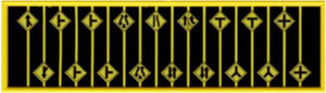 Tichy Train Group #293-2640 N Scale Warning Signs-Road Path-12 Different(Group 2) Tichy Train Group #293-2640 N Scale Warning Signs-Road Path-12 Different(Group 2)