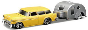 Maisto #15368 1/64 1955 Chevrolet Nomad w/Travel Trailer