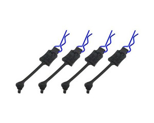 Hot Racing #HRABWP39E06 Body Clip Retainers 1/8 (4) Blue Hot Racing #HRABWP39E06 Body Clip Retainers 1/8 (4) Blue