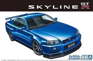 Aoshima #5858 1/24 2002 Nissan R-34 Skyline V-Spec