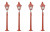 Hornby #R8673 OO Station Lamps-4pce