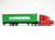 Kato #31-616  N Red Volvo Tractor Trailer W/40' Evergreen Container & Chassis