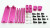 Toxic rc  #PINK RC Car Bodyshell Mount Post, Magnetic, Invisible Stealth Bodyshell Mounting Set