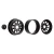 INJORA # CRAW18258_09WH  1.9" 10-spoke Stamped Steel Wheels