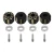 INJORA #SCX10-PRO02-9 9MM Black Brass Wheel Hex Hub Extenders for Axial