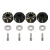 INJORA #SCX10-PRO02-7 7MM Black Brass Wheel Hex Hub Extenders for Axial
