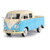 Motor Max #79343 1/24 Volkswagen Type 2 (T1) Double Cab Pickup Truck Light Blue/Cream